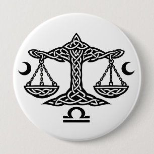 Libra Celtic Moon‑Scale Sigil   BurnsInHell Ink Button