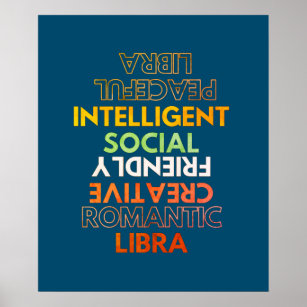 Libra Character Birthday inspirational Poster