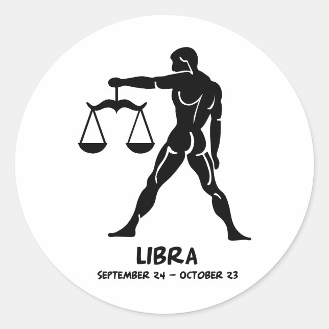 Libra Classic Round Sticker (Front)