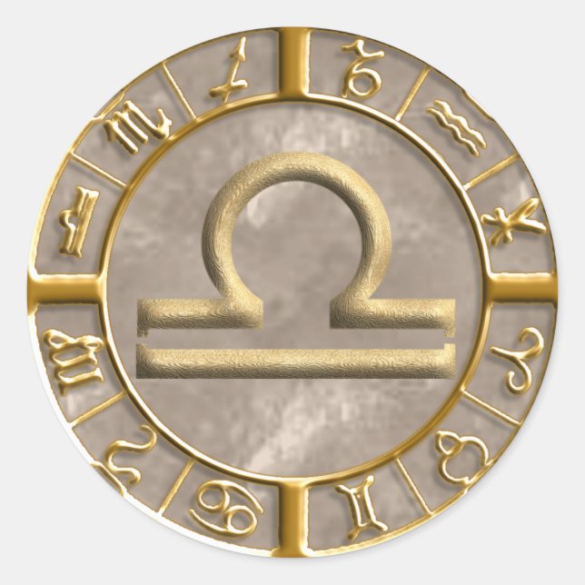Libra Classic Round Sticker (Front)