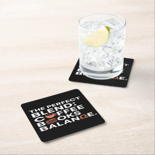 Libra Coffee Books Balance Paper Coaster