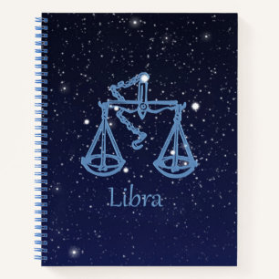 Libra Constellation and Zodiac Sign with Stars Notebook
