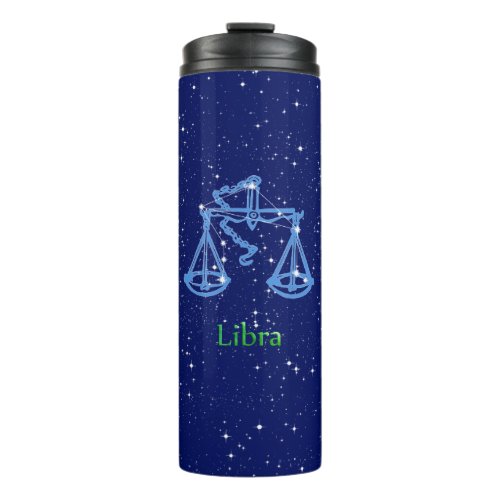 Libra Constellation and Zodiac Sign with Stars Thermal Tumbler