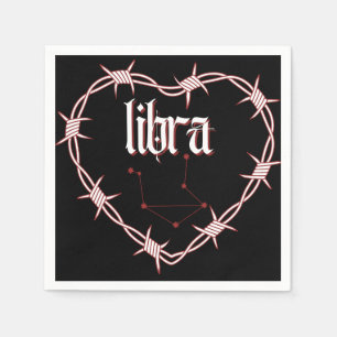 Libra Constellation Gothic Dark Celestial Art Napkins