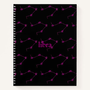 Libra Constellation Hardcover Spiral Sketchbook Notebook