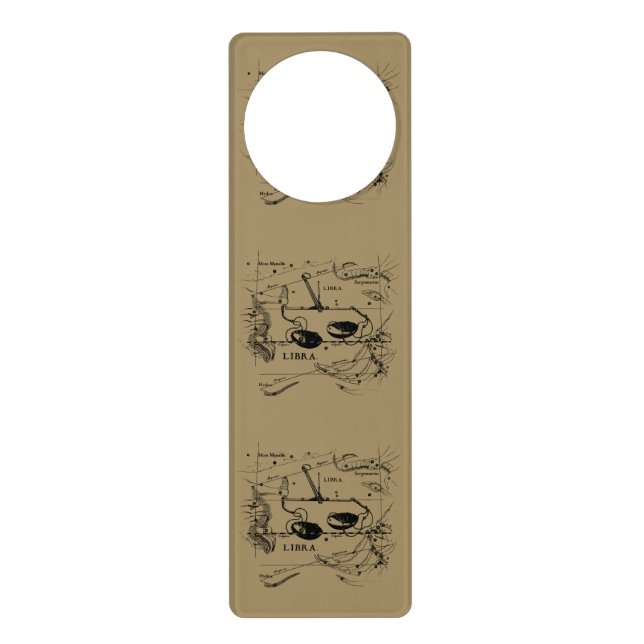 Libra Constellation Hevelius 1690 Decor Door Hanger (Front)