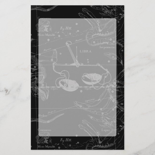 Libra Constellation Hevelius circa 1690 Stationery (Front)