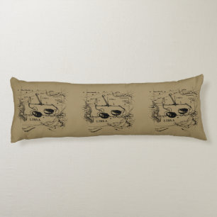 Libra Constellation Map Hevelius 1690 Decor Body Pillow