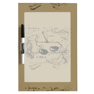 Libra Constellation Map Hevelius 1690 Decor Dry Erase Board
