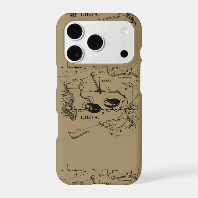 Libra Constellation Map Hevelius 1690 Decor Iphone Case (Back)