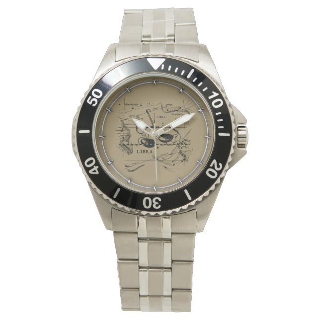 Libra Constellation Map Hevelius 1690 Decor Watch (Front)