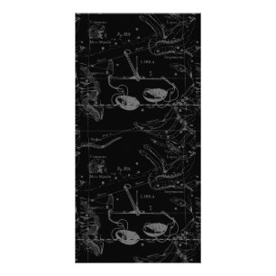 Libra Constellation Map Hevelius 1690 Sept Oct Card