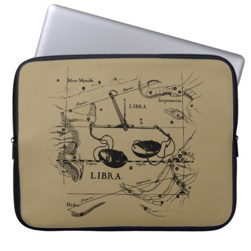 Libra Constellation Map Hevelius circa 1690 Laptop Sleeve