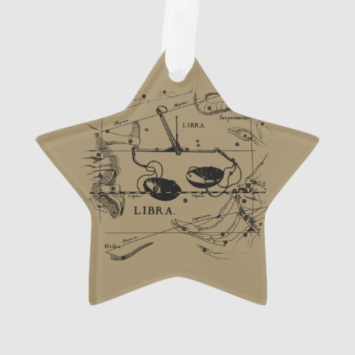 Libra Constellation Map Hevelius circa 1690 Ornament