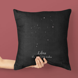 Libra Constellation Throw Pillow