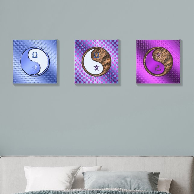 Libra & Earth Boar Canvas Photo Tile (Bedroom)