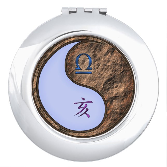 Libra & Earth Boar Compact Mirror (Front)