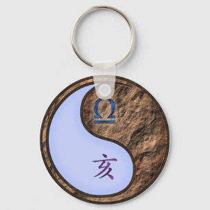 Libra & Earth Boar Keychain