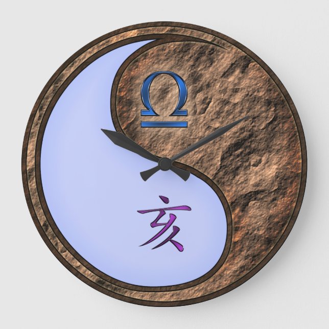 Libra & Earth Boar Large Clock (Front)