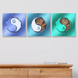 Libra & Earth Dog Canvas Photo Tile