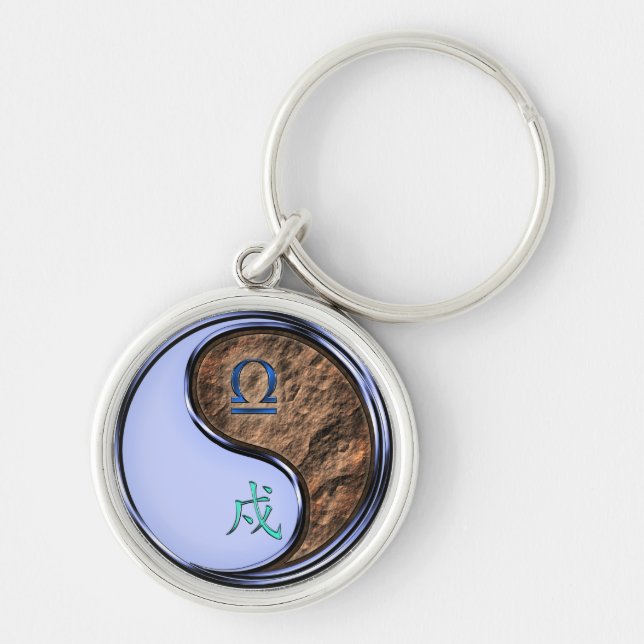 Libra & Earth Dog Keychain (Front)