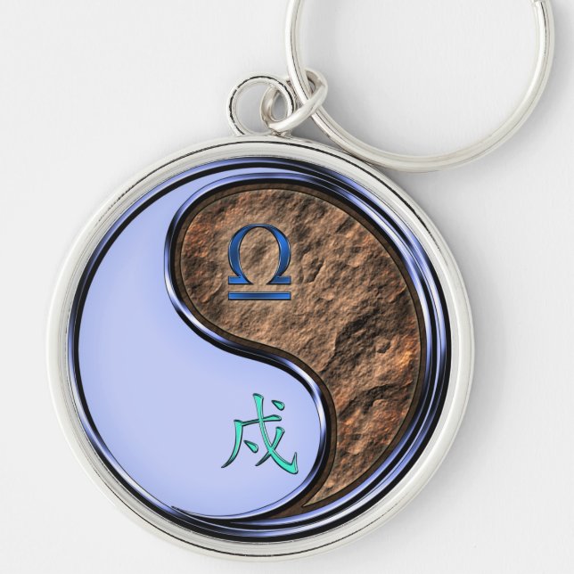 Libra & Earth Dog Keychain (Front)