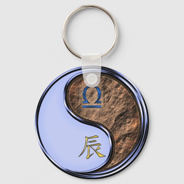 Libra & Earth Dragon Keychain (Front)