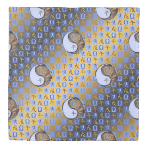 Libra & Earth Horse Duvet Cover