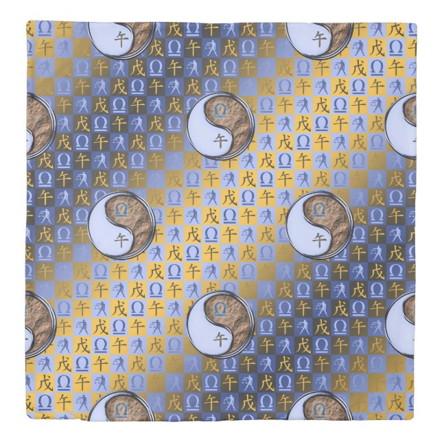 Libra & Earth Horse Duvet Cover (Front)