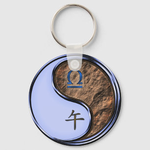 Libra & Earth Horse Keychain