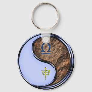Libra & Earth Monkey Keychain
