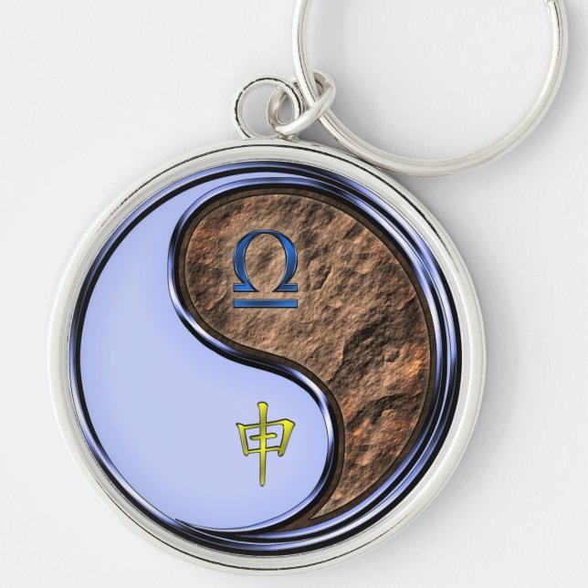 Libra & Earth Monkey Keychain (Front)