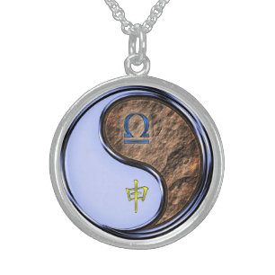 Libra & Earth Monkey Sterling Silver Necklace
