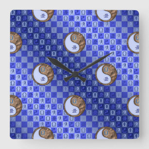 Libra & Earth Ox Square Wall Clock