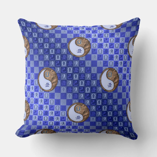 Libra & Earth Ox Throw Pillow (Front)