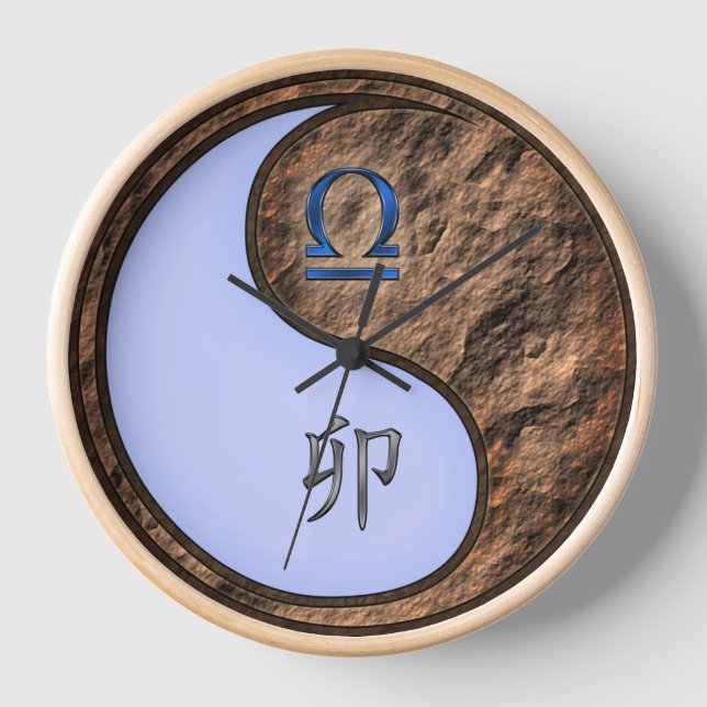 Libra & Earth Rabbit Clock (Front)