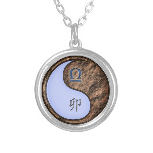 Libra Earth Rabbit Silver Plated Necklace