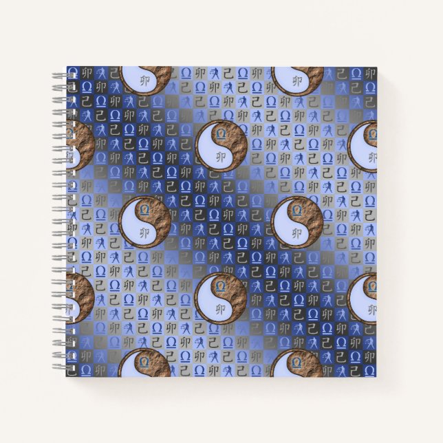 Libra & Earth Rabbit Spiral Notebook (Front)