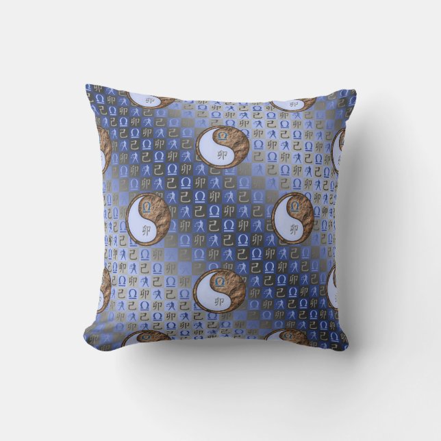 Libra & Earth Rabbit Throw Pillow (Front)