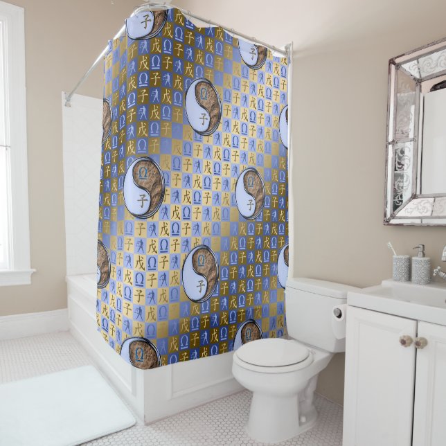 Libra & Earth Rat Shower Curtain (In Situ)
