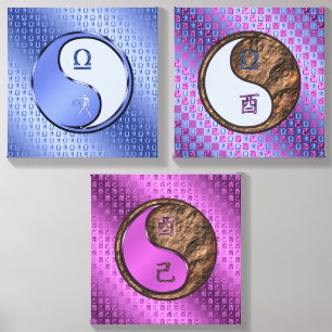 Libra & Earth Rooster Canvas Photo Tile