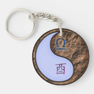 Libra & Earth Rooster Keychain