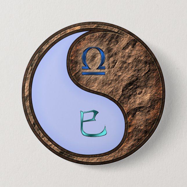 Libra & Earth Snake Button (Front)