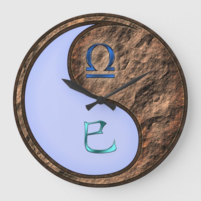 Libra & Earth Snake Large Clock (Front)