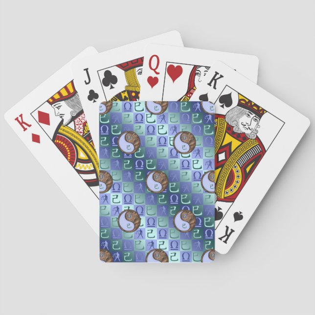Libra & Earth Snake Poker Cards (Back)