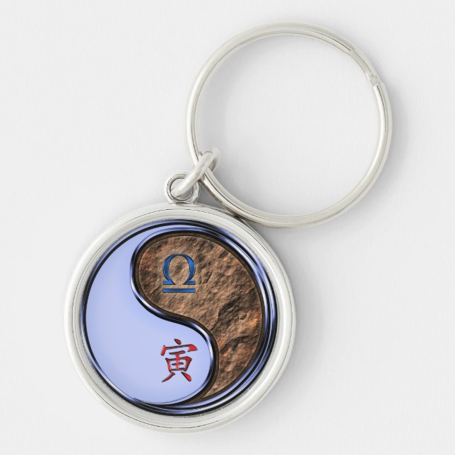Libra & Earth Tiger Keychain (Front)