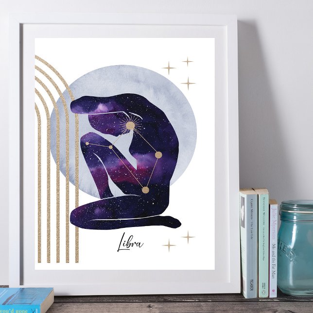 Libra Feminine Purple Zodiac Design  Poster (Creator Uploaded)