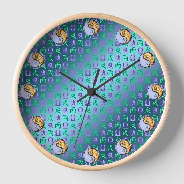Libra & Fire Dog Clock (Front)