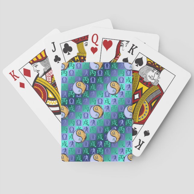 Libra & Fire Dog Poker Cards (Back)