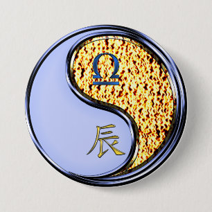 Libra & Fire Dragon Button